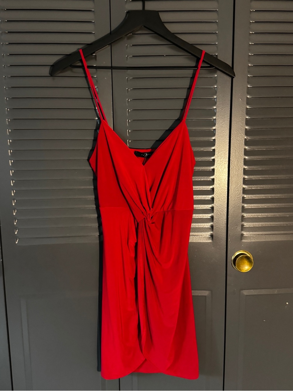 NWT Red Knot-Front Spaghetti Strap Dress